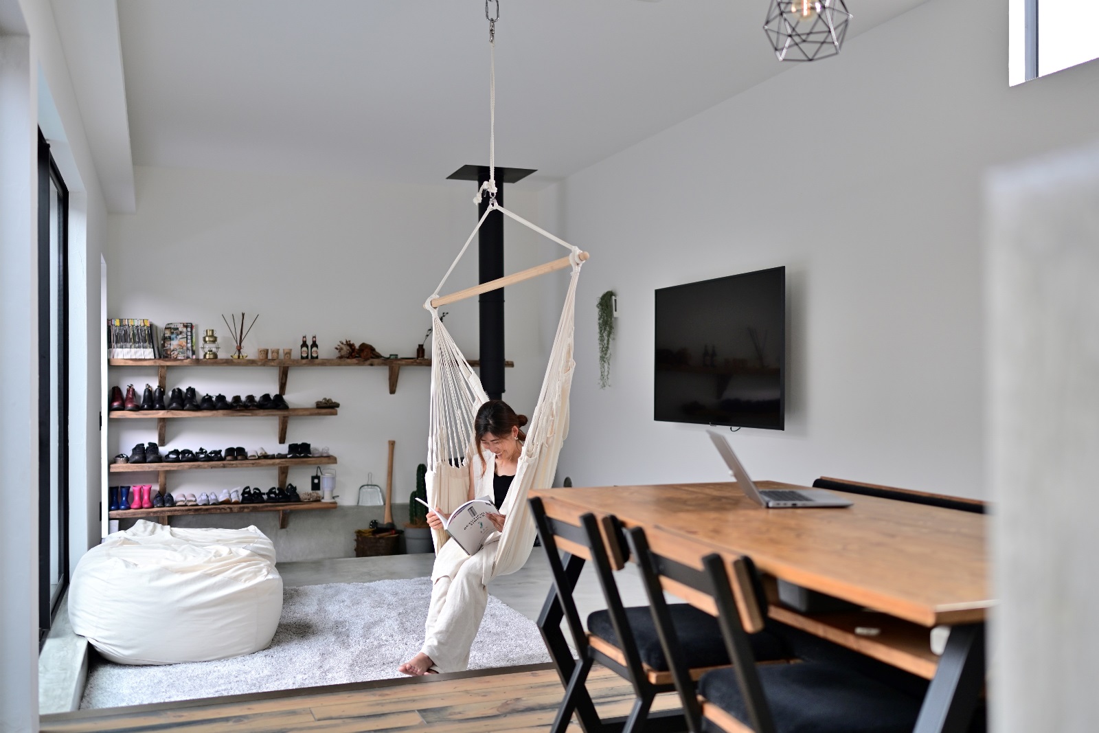 中と外が繋がる家